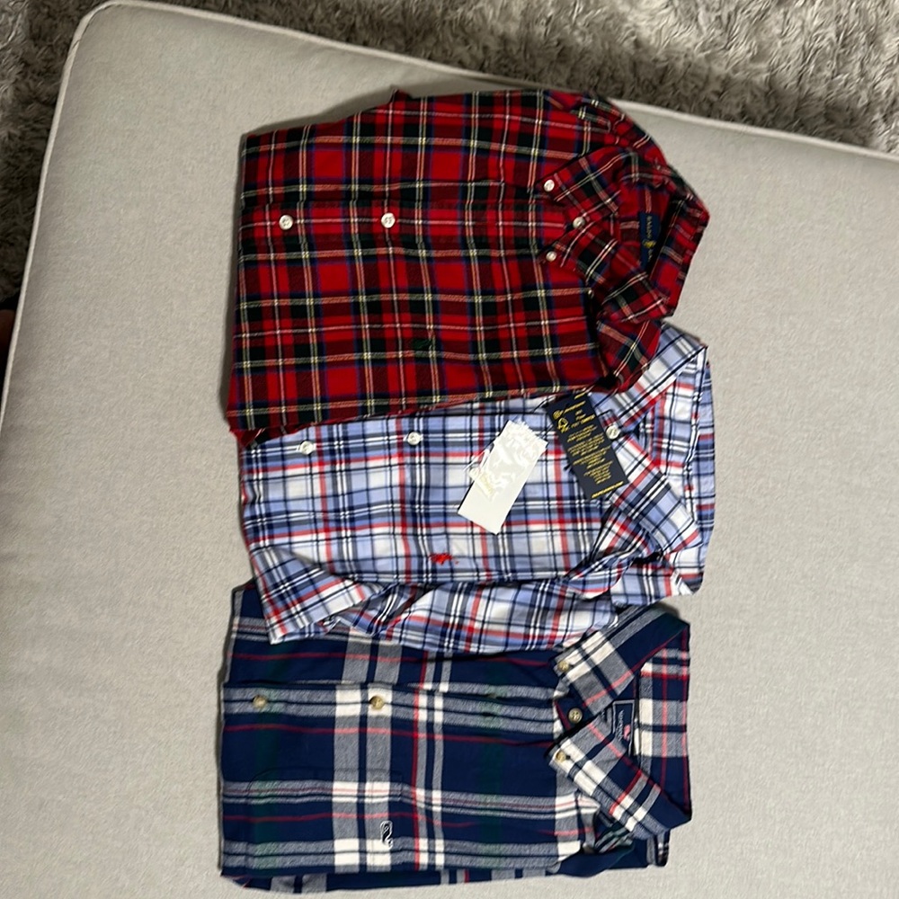 Bundle Deal: 2 Ralph Lauren Shirts and 1 Vineyard Vines shirt